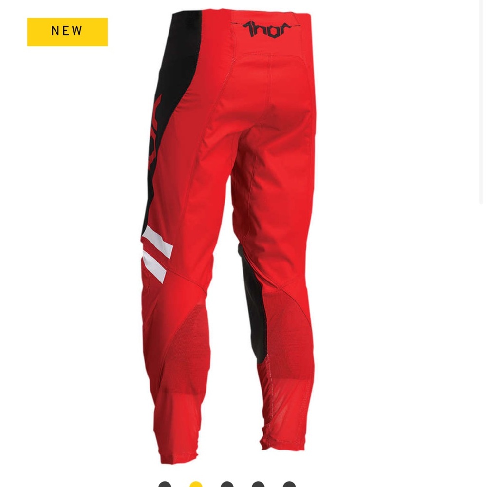 Thor PULSE CUBE Red White Moto Cross Enduro Kids Pants size 5/6 - Picture 3 of 7